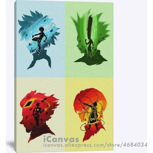 HXH S2 Hunter and hunter Anime Poster Framed Wooden Canvas Wall Art Decoration Prints for Living Room Home Frame Decor Painting