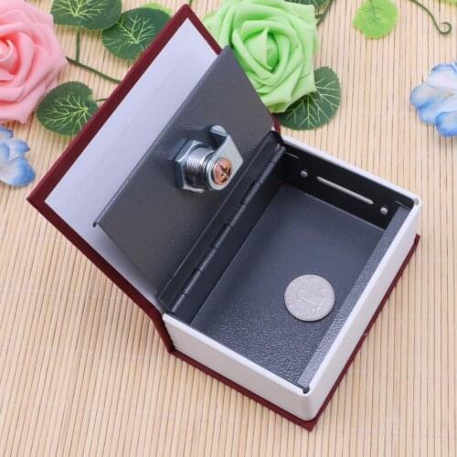 JAVRICK Stainless Steel Storage Box Cash Jewelry Secret Security Case Dictionary Book Jewelry Box Locker With Key Lock