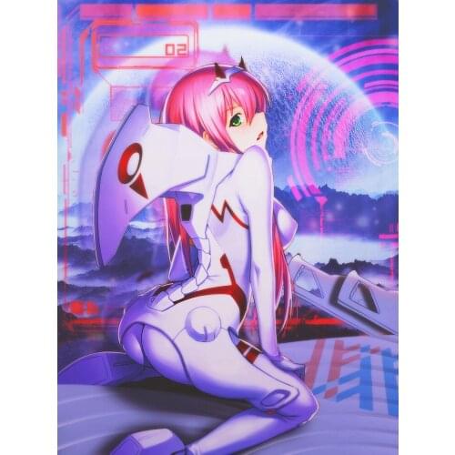 Darling in the Franxx Zero Two Cosplay Costume 002 White Suit 3D Print Zentai Bodysuit Girls Halloween Suit, Only Bodysuit