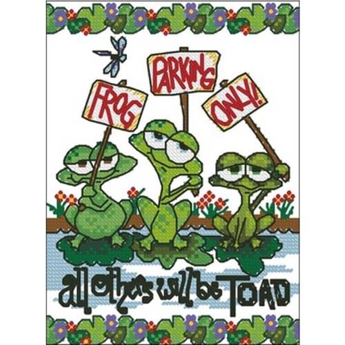 The lovely frog animals patterns Counted Cross Stitch 11CT 14CT DIY Cross Stitch Kits Embroidery Needlework Sets home decor