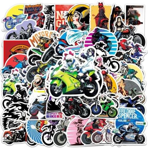 10/50PCS Racing Car Modification Stickers Graffiti for Motorcycle Bike Skateboard Helmet Laptop Luggage Decals Toys