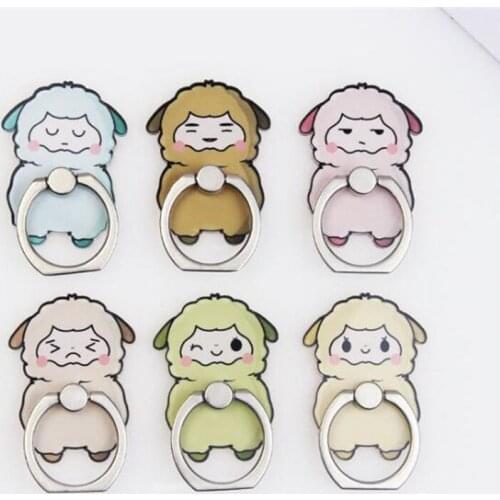 2019 New Acrylic Cartoon Stay Cute Finger Ring Mutton Sheep Baby Mobile Phone Ring Bracket For IPhone6S 7 8P Xs