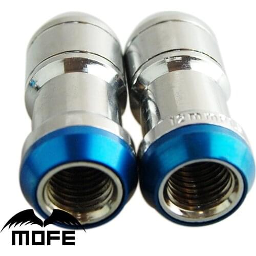 Original Logo 44mm Anti-theft Acron Rim Close End M12 * P1.25 1.25 Wheel Lock Lug Nuts Blue