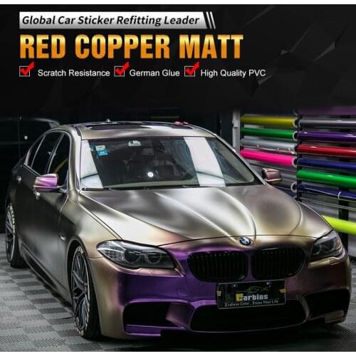 Carbins Film Red Copper Color Changing Film Wrap Vinyl for All Car Type Model Styling Custom Decal