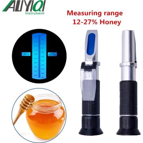 Hand Held Honey Moisture Refractometer Water: 12-27% honey refractometer Minimum Division Water 0.5% Refractometer ATC