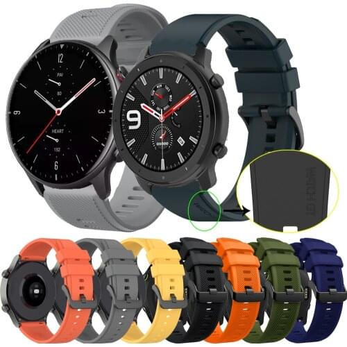22mm Silicone WatchBand For Huami Amazfit GTR 47 Strap Replacement bracelet wristStrap for Amazfit GTR 2 2E/HaylouSolar LS05