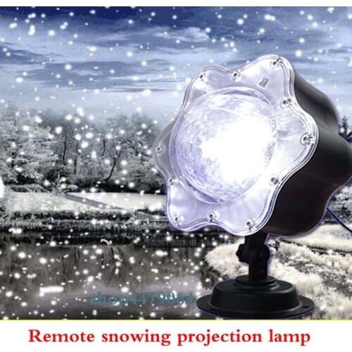 Led snow projection lamp outdoor decoration Christmas insert snow projection lamp lawn laser stage light