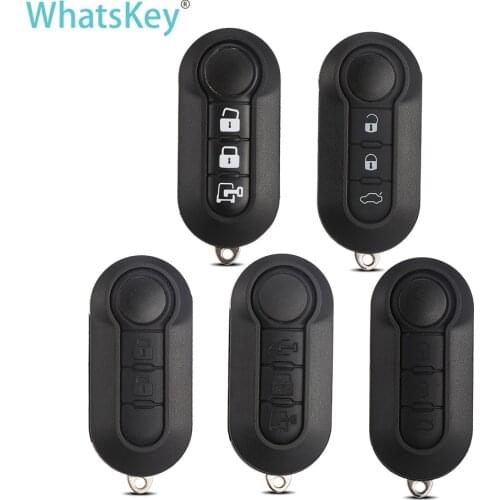 WhatsKey 3 BNT Flip Folding Remote Key Shell For Fiat 500 Panda Punto Ducato Bravo Key Case Cover Car Alarm Keyless SIP22 Blade