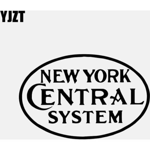 YJZT 14.3CM*9.3CM NEW YORK CENTRAL SYSTEM Railroad Train Vinyl Car Sticker Decal Black/Silver C3-1756