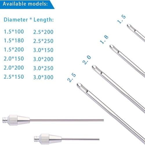 Fat Cannula for Stem Cells Filling Fat Infiltration Needle Liposuction Cannula Fat Transfer Needle
