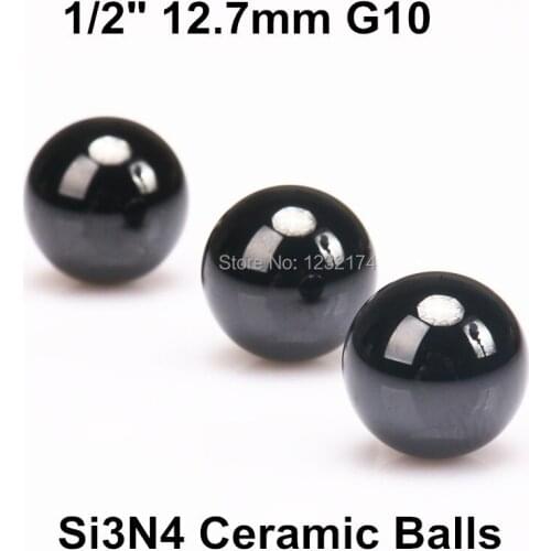 1/2" 12.7mm Silicon Nitride Ceramic Ball Si3N4 G10 50PCS/Lot used in Bearing,Pump,Valve ball,linear slider 12.7mm ceramic ball