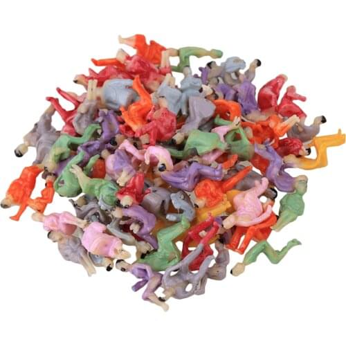 100PCS 1:100 Model Diorama Painted Seated People Park Figures Passenger