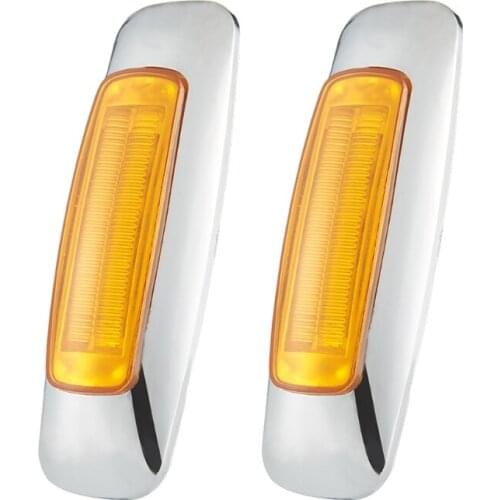 2pcs 12-24V 8LED Car Lorry Trailer Side Marker Indicators Car Turn Signal Brake Rear Warning Tail Light Lamp T3ED