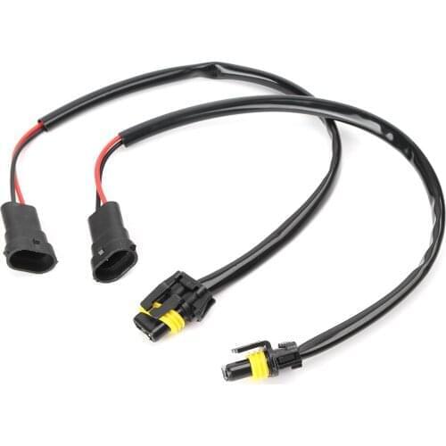 2x H11 H8 Socket to 9006 Car Conversion Harness Adapter Cable For Headlight HeadLamp Universal
