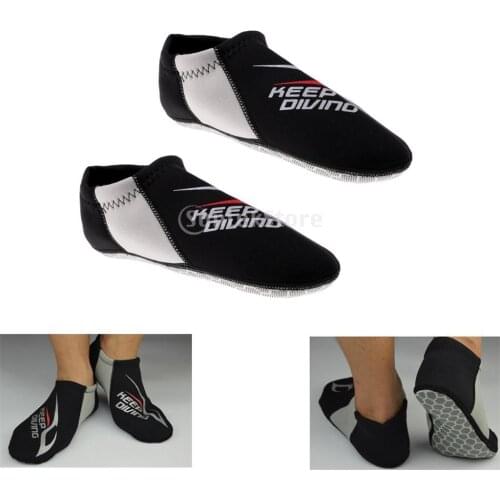 3mm Neoprene Scuba Diving Warm Socks Beach Swimming Surfing Snorkeling Kayak Water Sports Shoes Boots Equipment XS-XL Gray Black