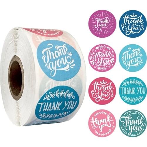 500pcs 1inch Round Olive Thank You Stickers Seal labels for Wedding Favors Party Handmade Scrapbook Envelope Stationery Sticker