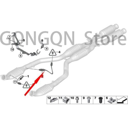 CAR oxygen sensor, schwarz bm wE65 750i 760i 740i 740Li E66 760Li 750Li E60 540i 550i E61 550i E63 650i E64 650i E66 740Li X5 E7