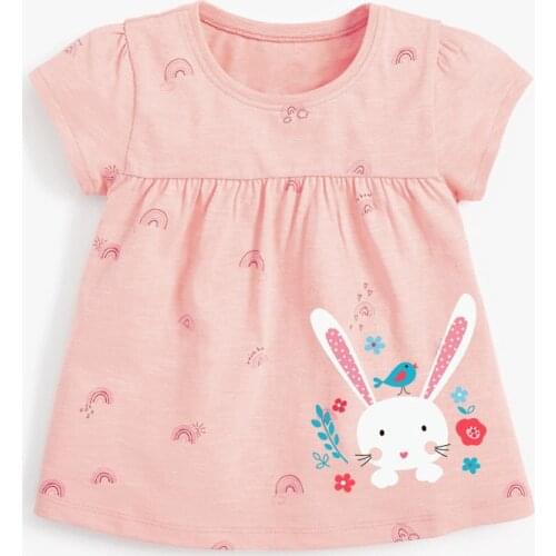 Bambino New Year 2021Tshirt for Girls Cartoon Summer Children Tops 2-7Years Little Kids Clothing Baby Costume Pure Cotton Shirt