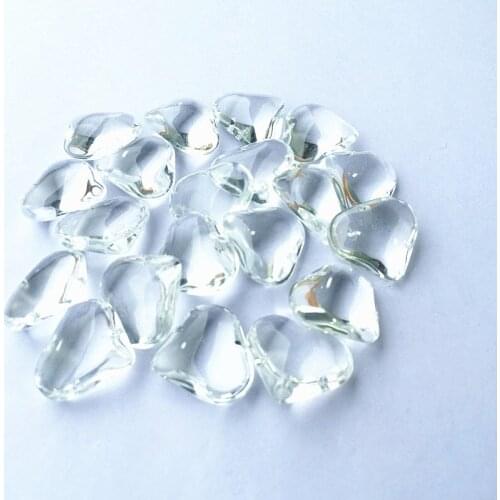 Free Shipping 20Pcs 22*22mm Lovely Clear Glass Heart Shape Smooth Beads With One Hole For Diy Crystal Chandelier Pendants
