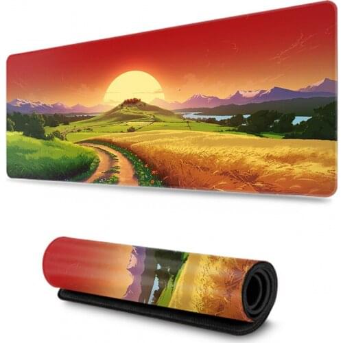 Artistic Landscape Large Mouse pad PC Computer mat Large Mouse Pad Anti-slip Natural Rubber with Locking Edge Gaming Mouse Mat