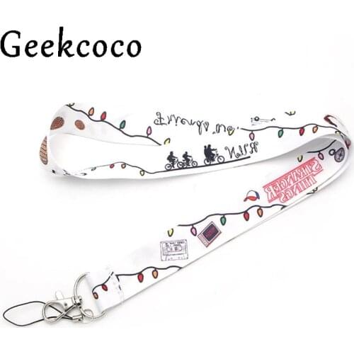 Stranger Things tv show keychain Accessories Safety Breakaway Mobile Phone ID Badge Holder keys Straps Neck lanyard Camera J0264