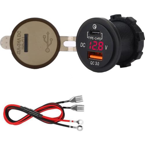 Fast USB PD Type C PD Car Charger with USB Power Delivery 2.0 & Quick Charge 3.0 QC3.0 QC 3.0 for Car Boat Marine Rv Mobile