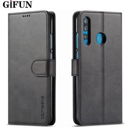 Cases For Honor 8X 9X Cover Case Luxury Vintage Magnetic Closure Wallet Flip Plain Leather Phone Bags For Huawei Honor 8 X Coque