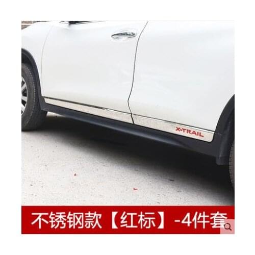 For Nissan X-Trail T32 2014-2019 stainless steel Chrome Car Body Side Door Molding Trim Exterior Body Kits Cover Car Accessory
