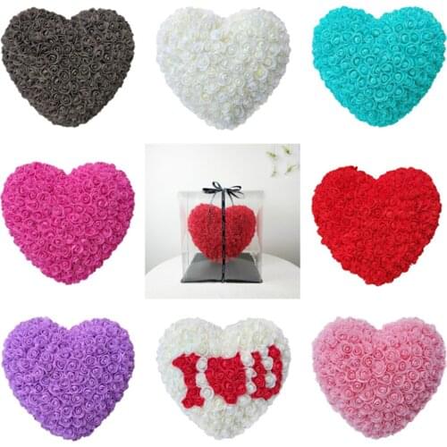 Heart Shaped Rose Flower Valentines Day Flower Romantic Wedding Engagement Ceremony Party Decoration Artificial Flowers Gifts