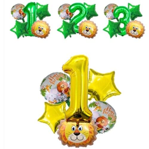 Jungle Safari Balloon Sets 1st 2nd Birthday Party Decorations Baby Shower Jungle Party And Events Home Supplies Birthday Ballon