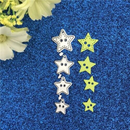 Metal Cutting Dies 4pcs star tencils for DIY Scrapbooking/photo album Decorative Embossing DIY Paper Cards