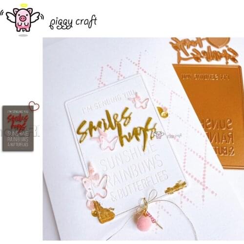 Piggy Craft metal cutting dies cut die mold Letter love frame Scrapbook paper craft knife mould blade punch stencils dies