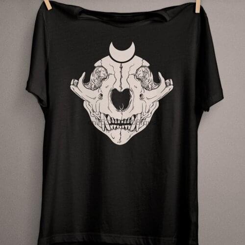 Moon Cat Skull Goth Clothing Gothic Clothing Witch Clothing Strega Taxidermy Dark Mori Mori Kei Pagan Clothing Occult Clothing