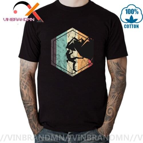 2020 Vintage Featuring cool Graphic Design Retro Rock Climbing Tees Retro Distressed Rock climber Man T-shirt camisa masculina