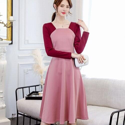 Spring Plus Size Dress Women 2020 Slim Long Sleeve Dress Women Fashionable Casual Office Lady Dresses Ladies Fitted Dresses