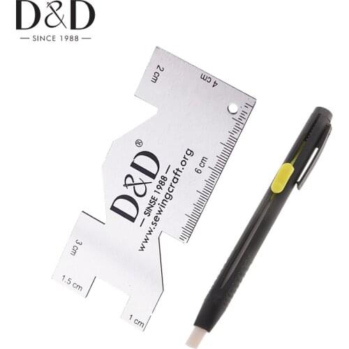 D&D Sewing Kit Set for Metal Gauge Sewing Quilting Ruler & Sewing Tailors Chalk Fabric Craft DIY Sewing Accessories