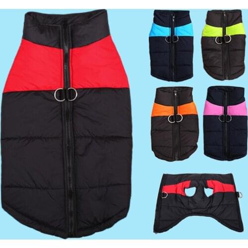 New dog clothes autumn and winter clothing golden husky big dog clothes thickening warm waterproof pet dog coat 5 color S-5XL