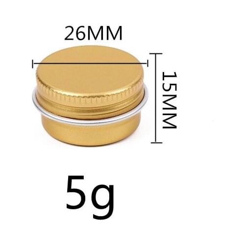 Wholesale 5g Aluminum Boxes Cream Tins Small Colored Sample Gold Aluminum Case DIY Cosmetic Cream Aluminum Refillable Box