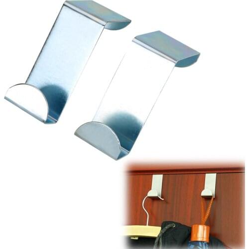 Hat Bag Organizer Coat Storage Holder Hook 2Pcs/Set Door Straps Hanger Hooks Home Kitchen Cabinet Wall Door Stainless Steel