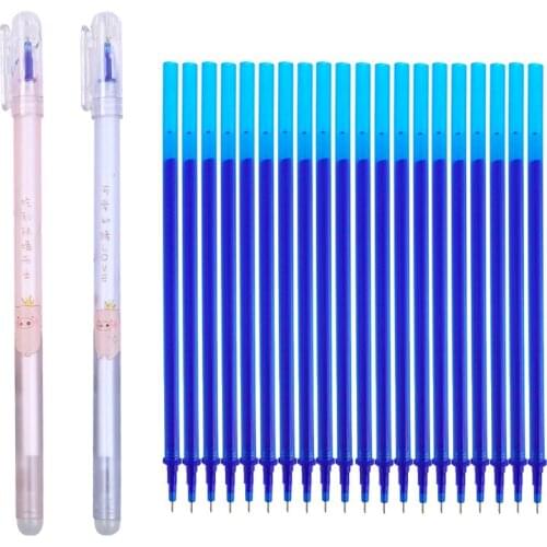 11/21Pcs/Set Gel Pen Erasable Refill 0.5mm Blue/Red/Black Ink Magic Erasable Pen Refill School Office Stationery Writing Tool