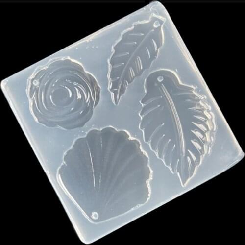 Flower Leaves Earrings Epoxy Resin Mold Jewelry Pendant Silicone Mould DIY Crafts Necklace Keychain Casting Tool