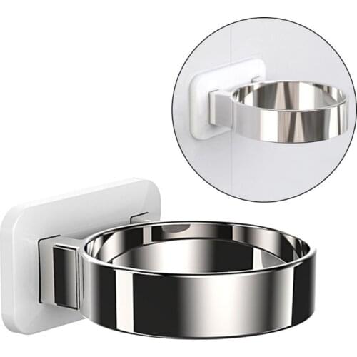 Punch-free Hairdryer Storage Rack Wall Mounted Hair Dryer Holder Shelf for Home Bathroom Dressing Room Supplies