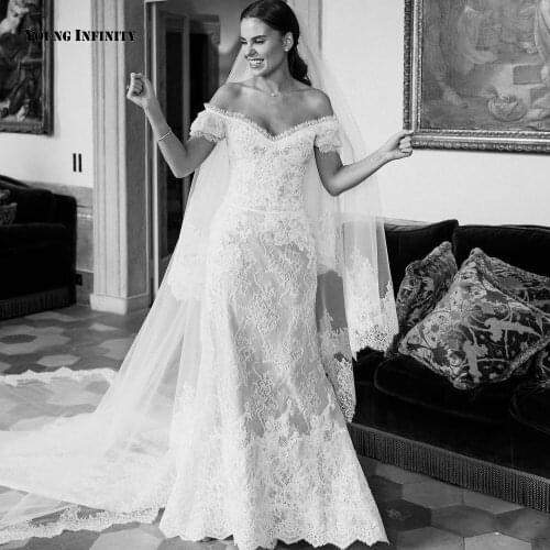 Amazing Mermaid Wedding Dresses 2021 Short Sleeves Bridal Gown Backless V Neck Court Train Applique White Plus Size Bride