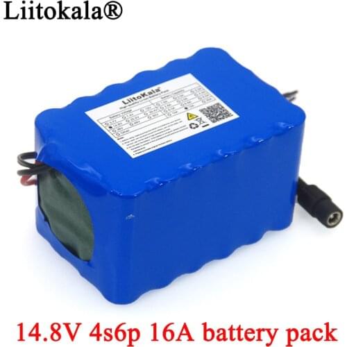 Liitokala 14.8V 12Ah 4s6p 18650 li-iom battery pack night fishing Lamp heater miners amplifier batteries with BMS