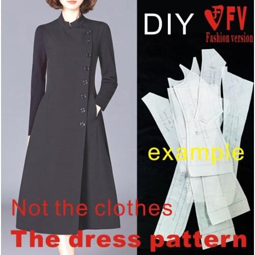 Female dresses pattern layout design tailor drawing BLQ-333