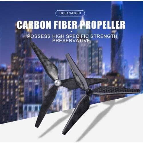 1 Pair Three Bladed 9.4 Inch Pitch 50 Carbon Fiber Propellers For Large Aerial Photography Unmanned Aircraft 9450