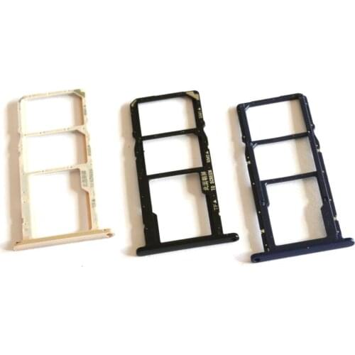 1pcs original new nano Sim Card Micro SIM Card SD Reader Holder Sim Tray Adapter replacement for Huawei Y5 2015/Y5 prime 2018