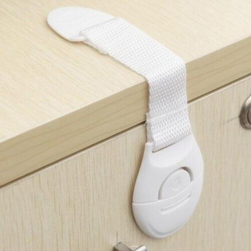 10 PCS Baby Care Safety Equipment Cabinet Locks Strap Lock Protective Locking Doors Refrigerator Drawer Cupboard Desk Protection