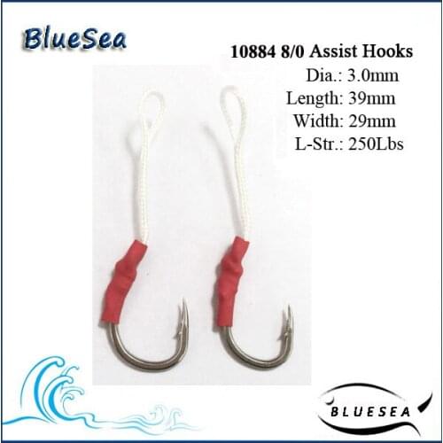 10884 8/0 *15 Pcs/Pack Stainless Steel Jigging Assist Hooks Jig Assist Hooks