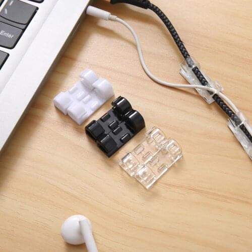 20Pcs Wire Holder Self-adhesive Creative Clip Organizer Home Organizer for Office